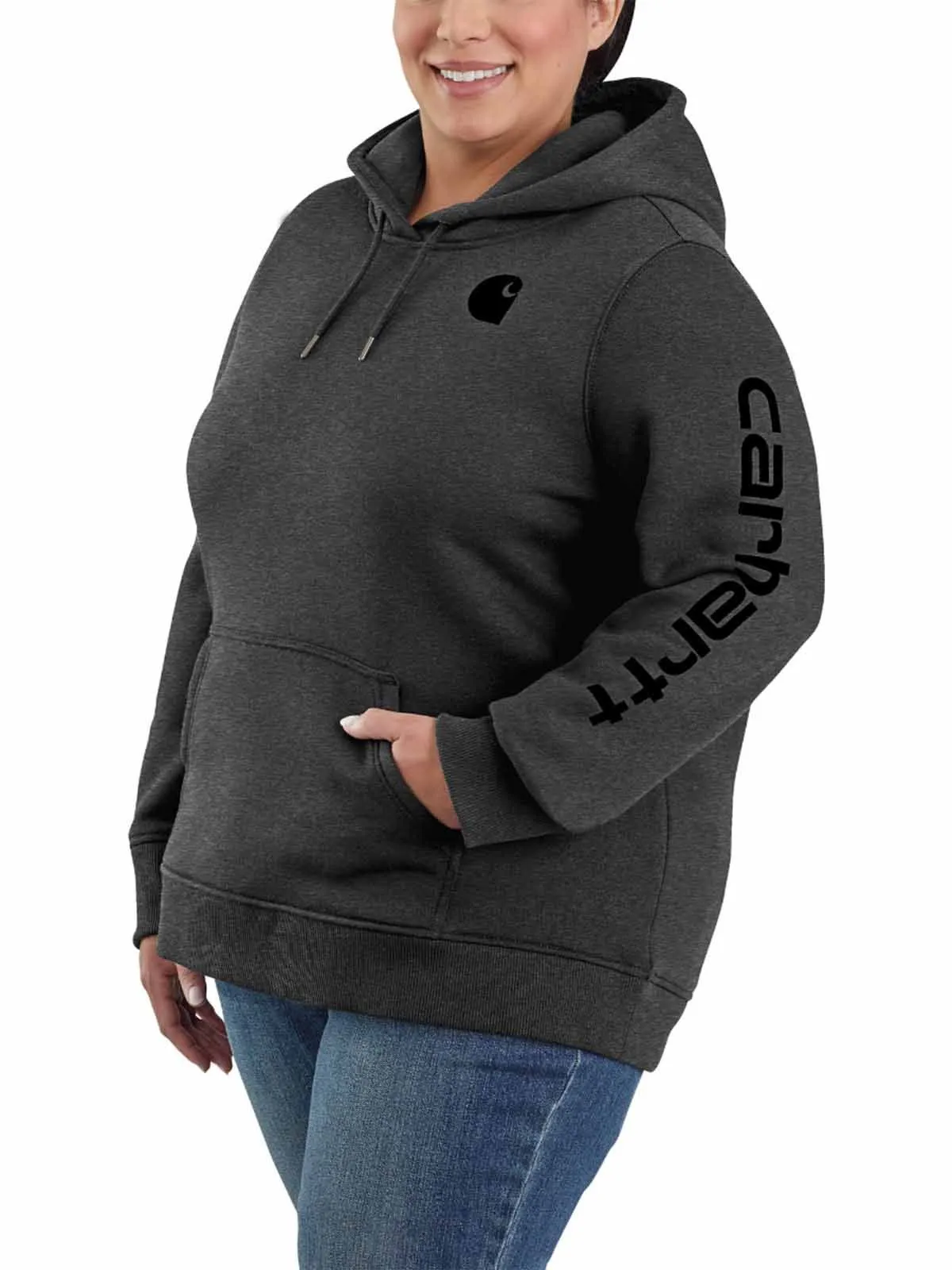 102791 Women′s Hoodie with Sleeve Logo - Carhartt