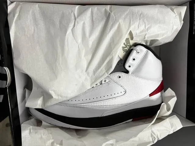 2022 nike air jordan 2 og retro chicago 11.5/14 white varsity red black dx2454-106