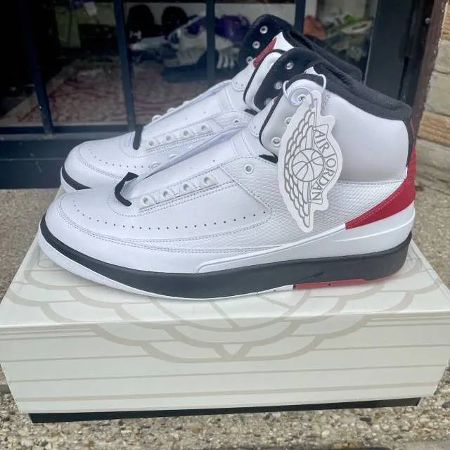 2022 nike air jordan 2 retro og chicago 10 white varsity red black