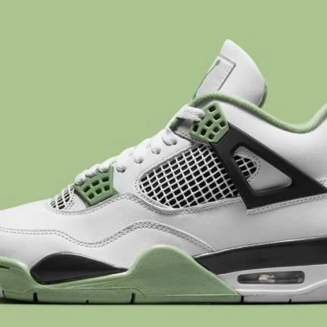 2023 wmns nike air jordan 4 retro seafoam 10-12 white oil green