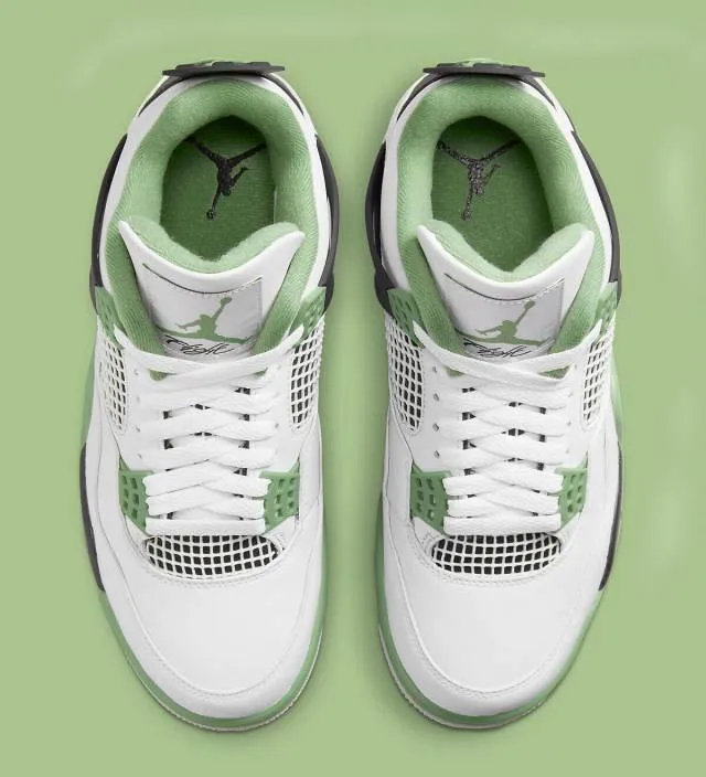 2023 wmns nike air jordan 4 retro seafoam 10-12 white oil green