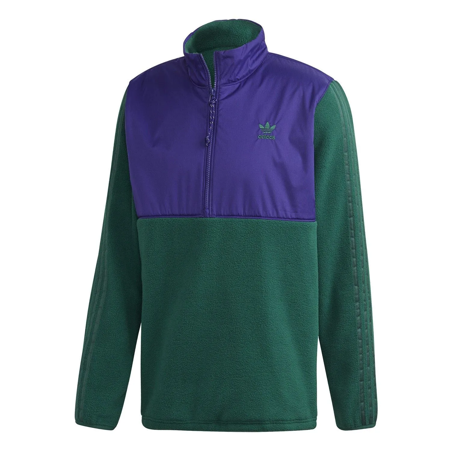 adidas Originals Winterised Half Zip Jacket - Collegiate Green & Purple