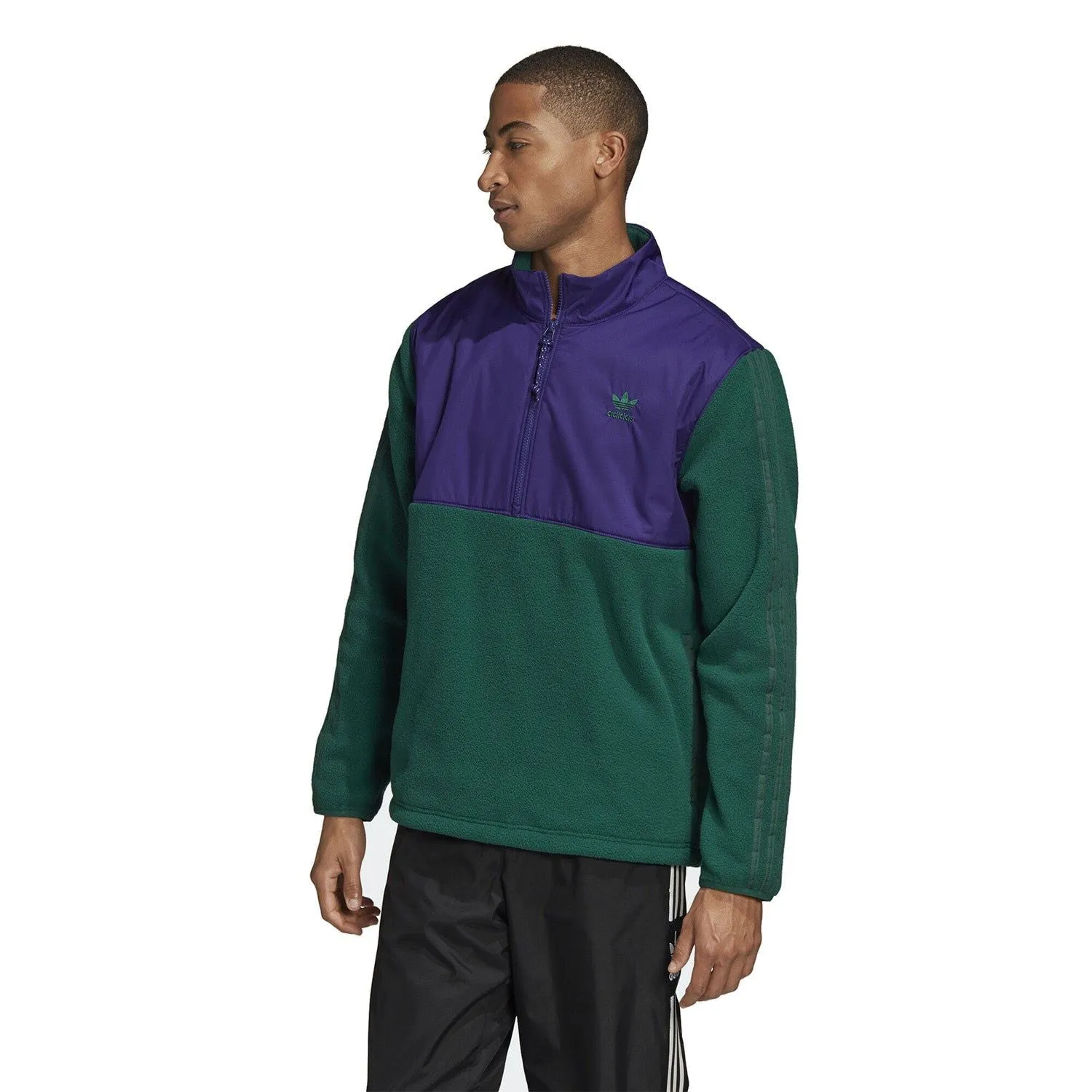 adidas Originals Winterised Half Zip Jacket - Collegiate Green & Purple