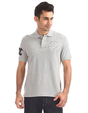 Aeropostale Embroidered Jersey Polo Shirt