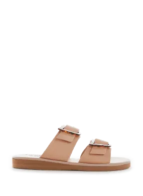 Ancient greek sandals  Laso leather sliders - Beige