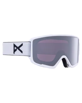 Anon M3 Low Bridge Fit Snow Goggles + Bonus Lens + MFI - White / Perceive Sunny Onyx