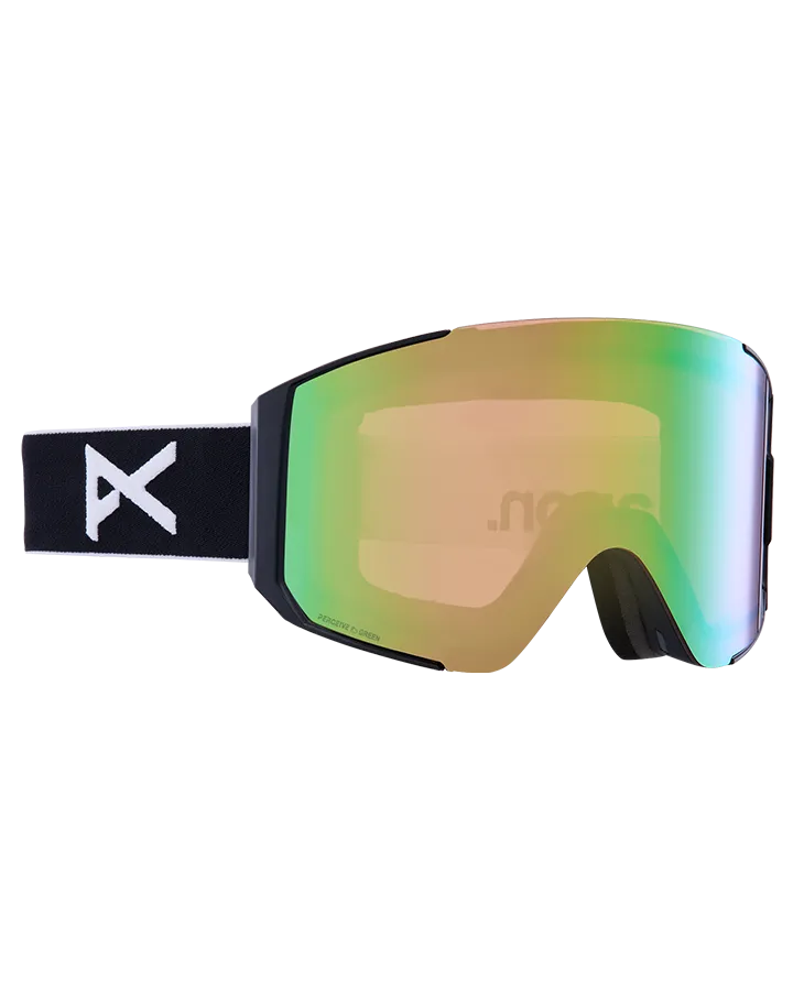 Anon Sync Snow Goggles + Bonus Lens - Black/Perceive Variable Green Lens