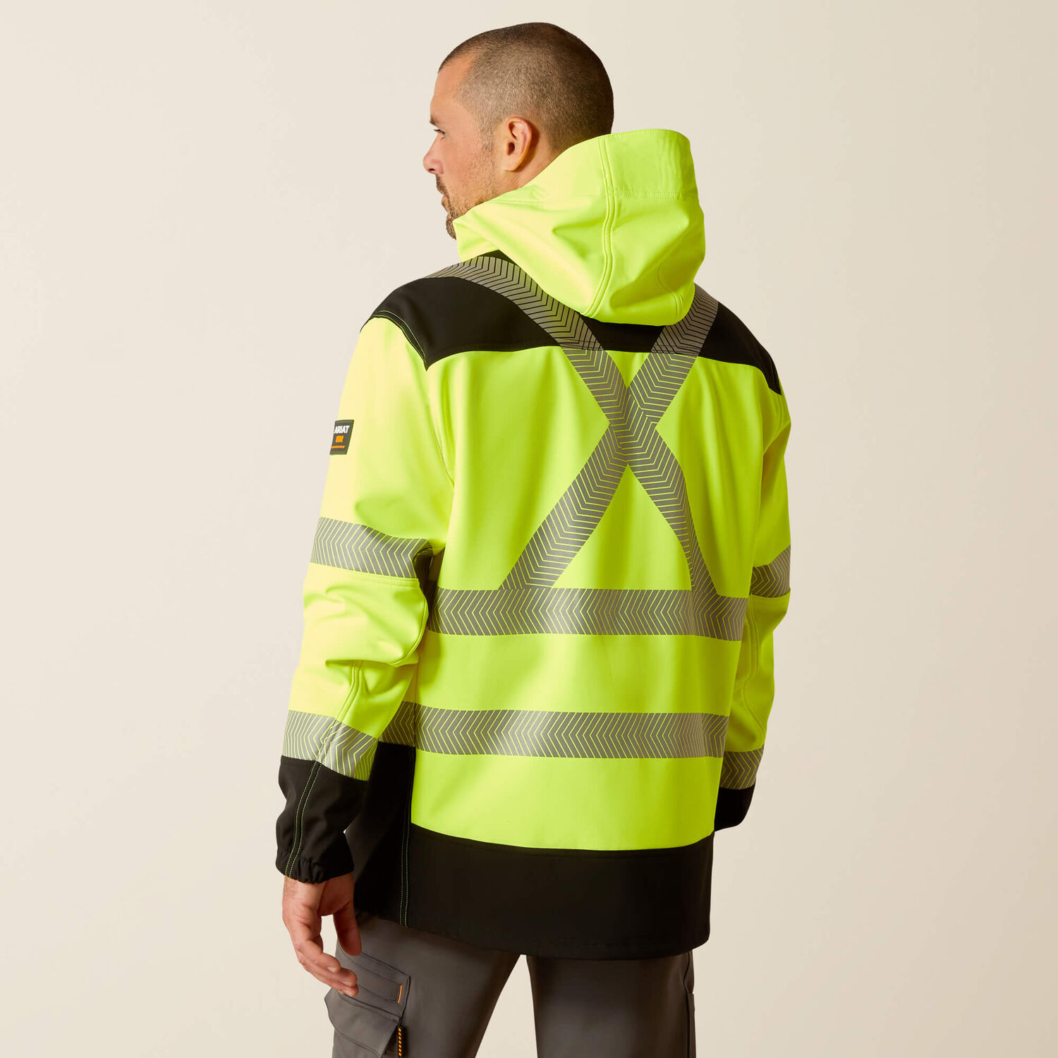 Ariat Men's Rebar Hi-Vis Softshell Jacket in Hi-Vis Yellow