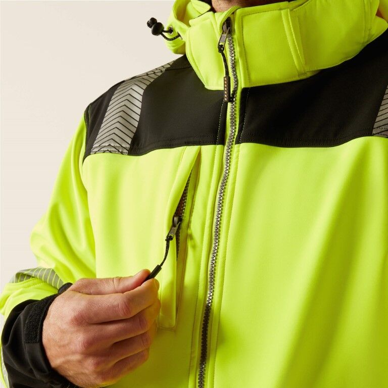 Ariat Men's Rebar Hi-Vis Softshell Jacket in Hi-Vis Yellow