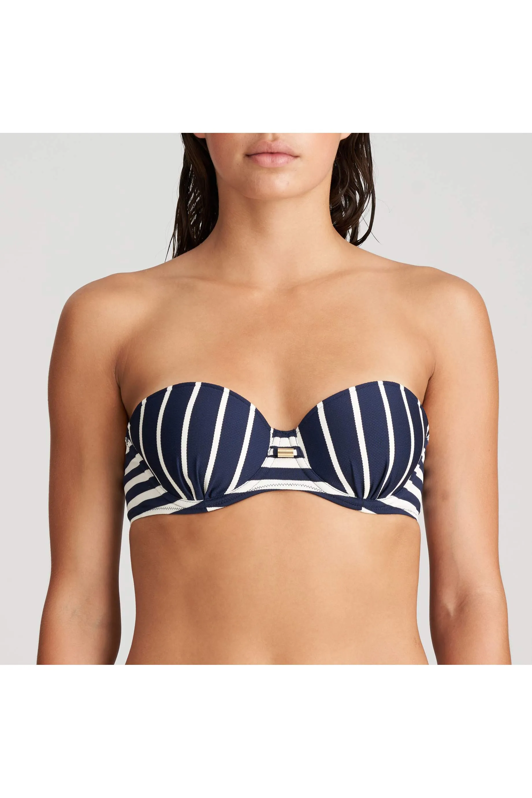 Bandeau Navy blue Bikini- Unas1 with Discounts- Bikini bandeau- Berlin