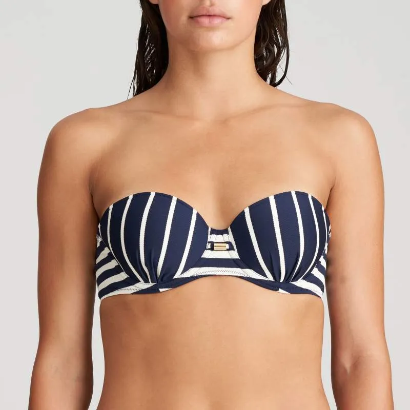 Bandeau Navy blue Bikini- Unas1 with Discounts- Bikini bandeau- Berlin