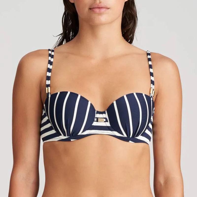 Bandeau Navy blue Bikini- Unas1 with Discounts- Bikini bandeau- Berlin