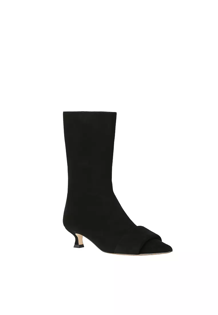 BERACAMY BERACAMY Bold Band Pointy Ankle Boot - Black