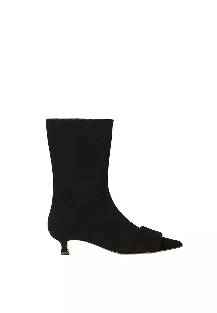 BERACAMY BERACAMY Bold Band Pointy Ankle Boot - Black