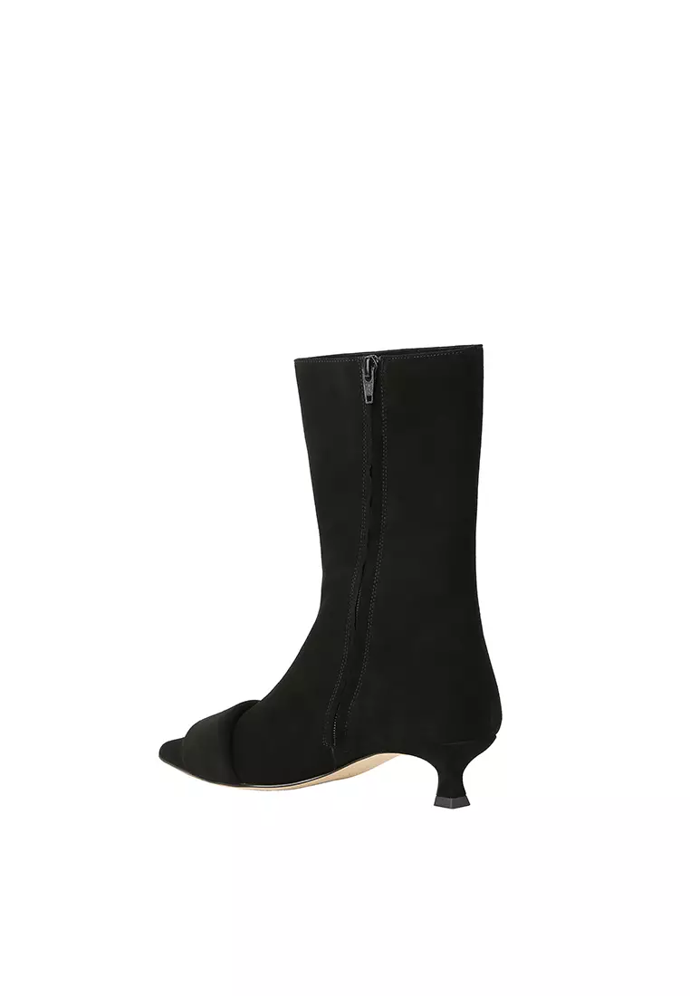 BERACAMY BERACAMY Bold Band Pointy Ankle Boot - Black