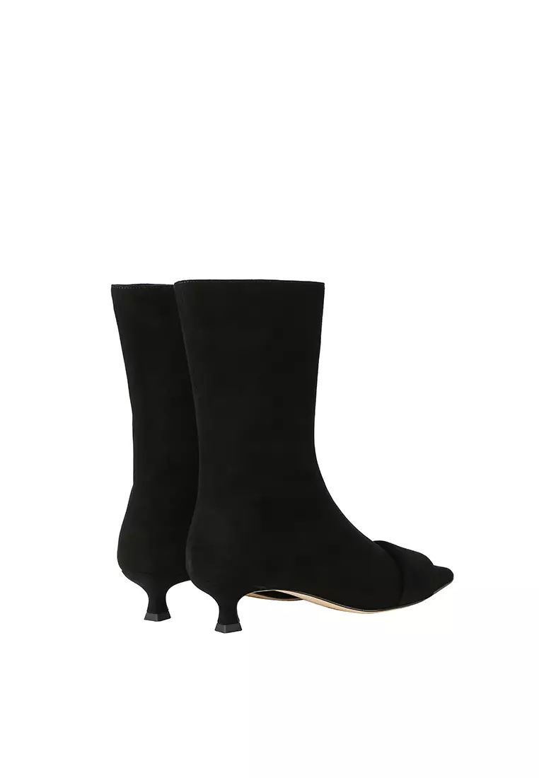 BERACAMY BERACAMY Bold Band Pointy Ankle Boot - Black