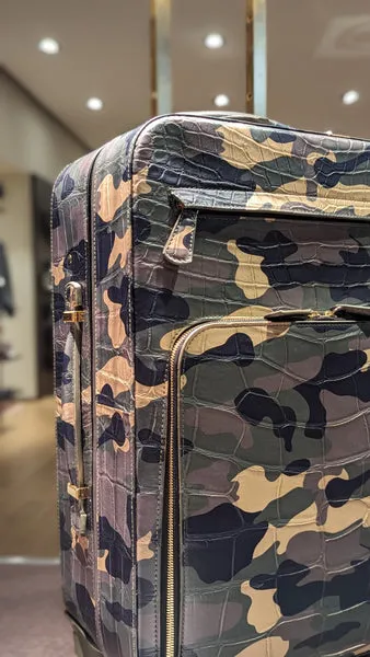 Bespoke Cabin Suitcase - Camouflage Crocodile