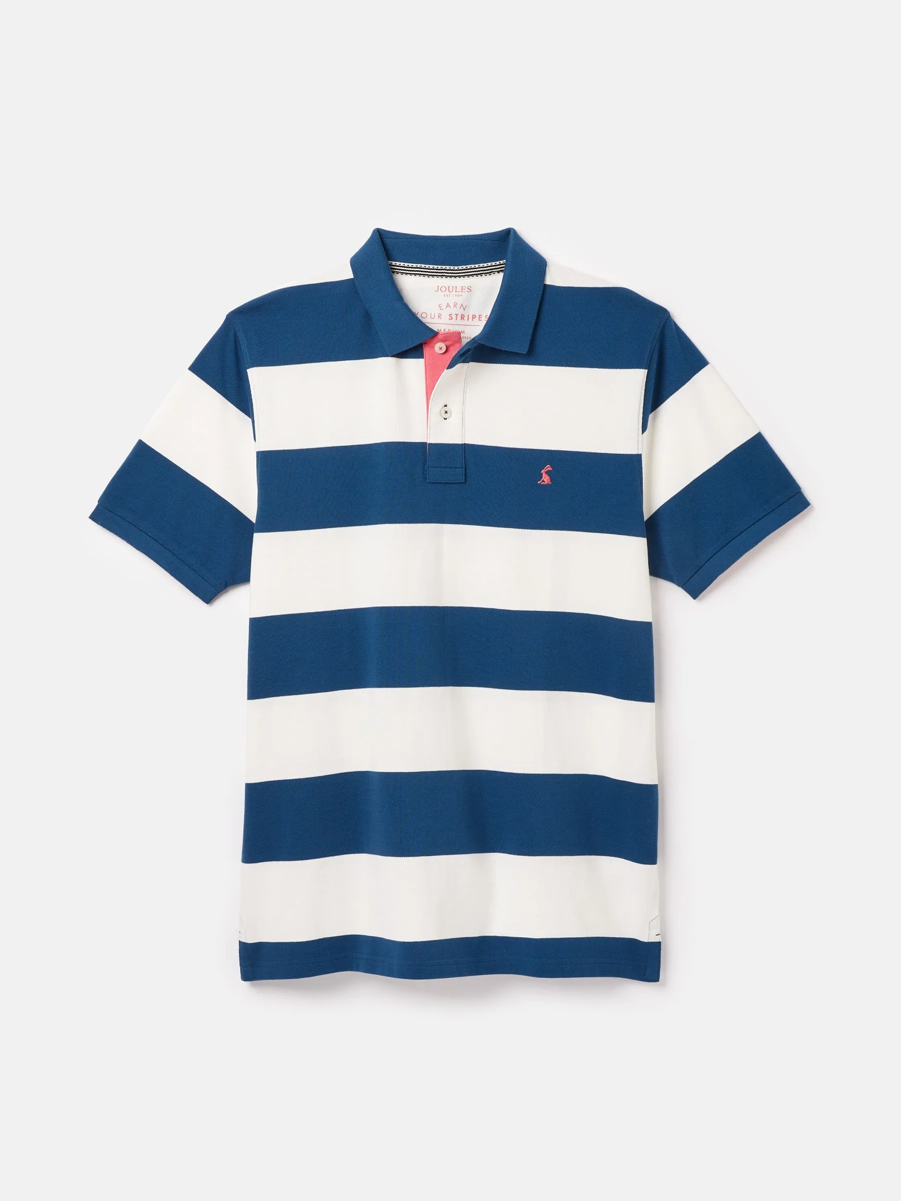 Blue/White Striped Polo Shirt