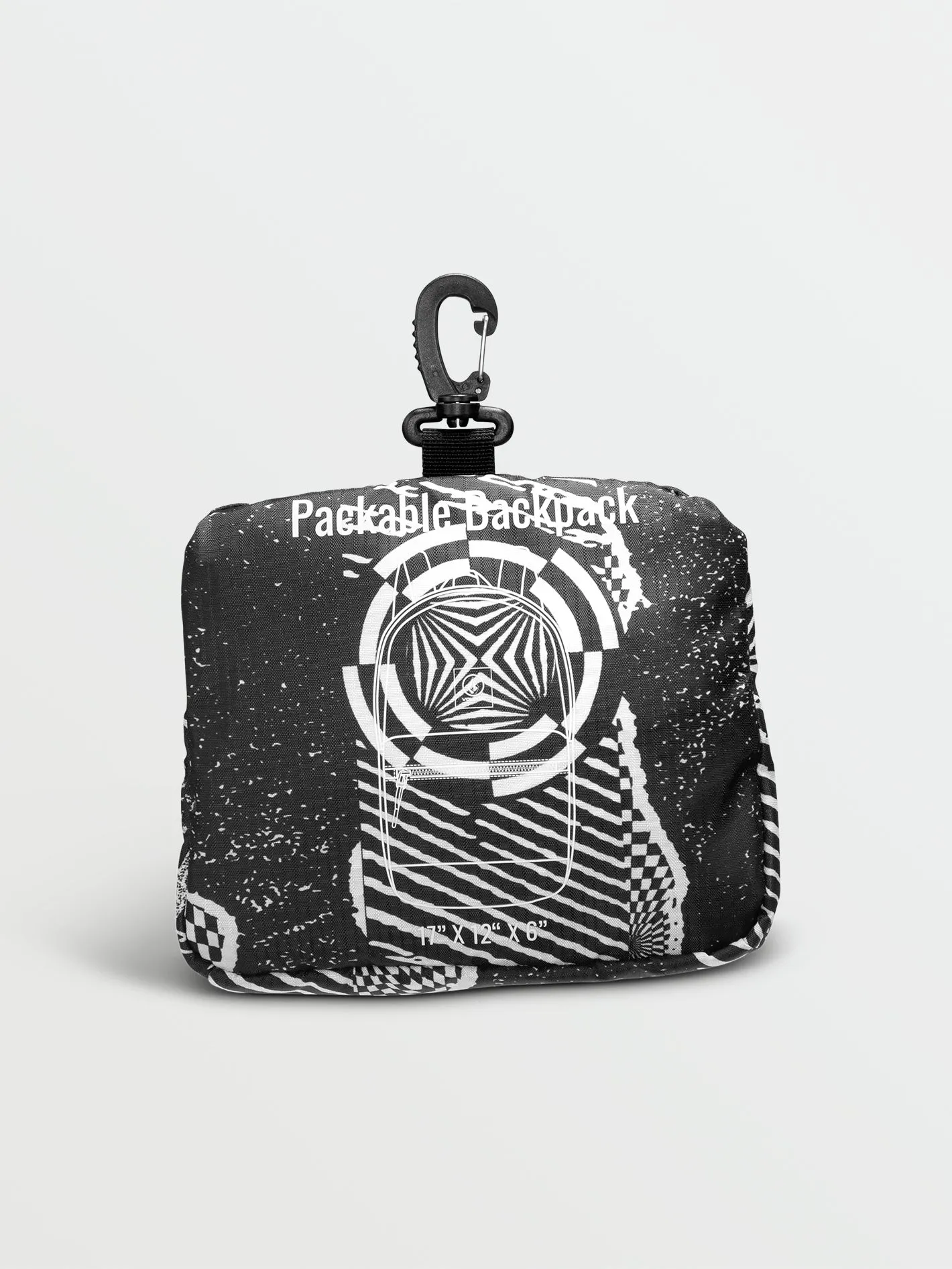 Bt Packable Backpack - Black White