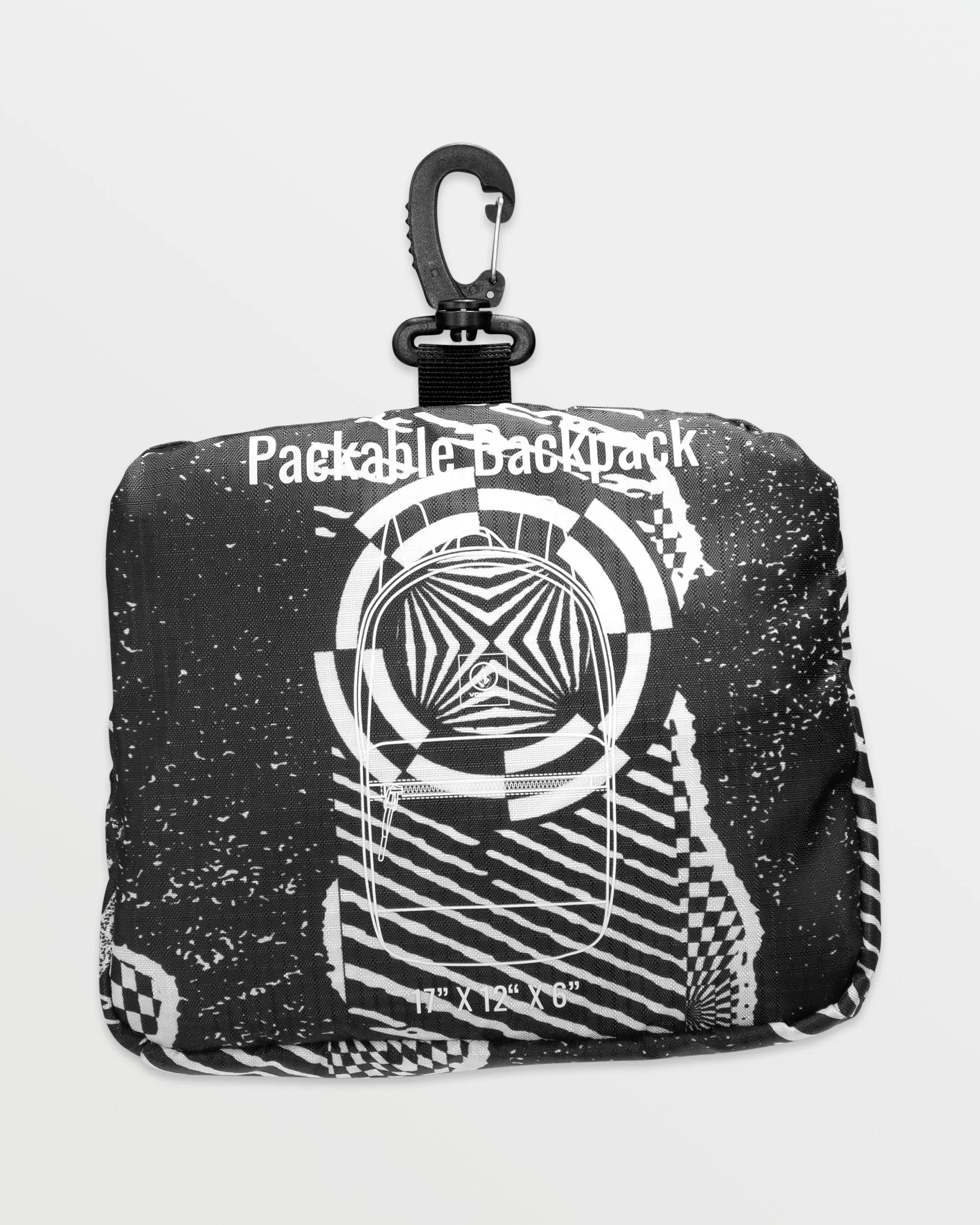 Bt Packable Backpack - Black White