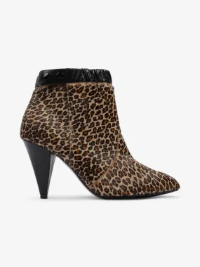 Celine Ankle Boot Leopard Pony Hair EU 37 UK 4