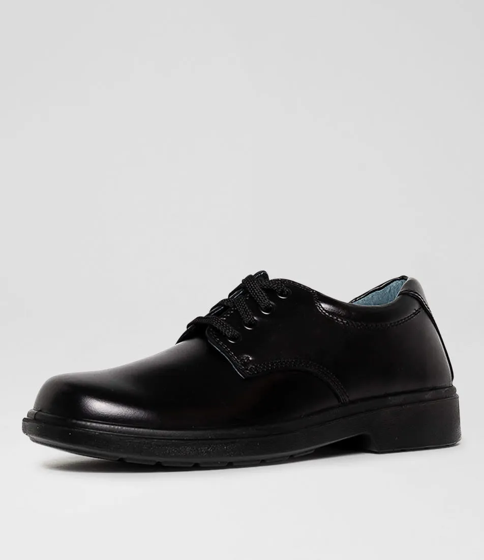 CLARKS Daytona Snr D Blk Leathr