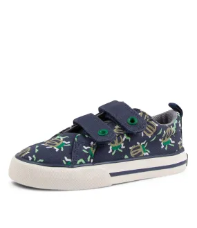 CLARKS Luke Navy Bugs Canvas Sneakers