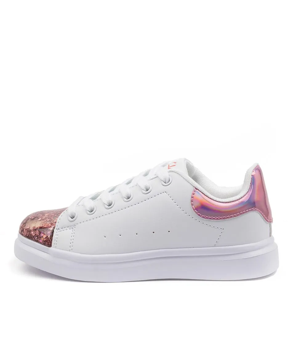 CLARKS Queenie Jnr White-pink