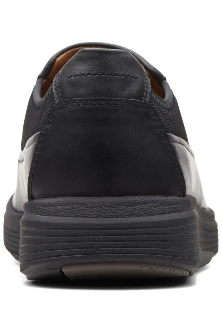 Clarks Un Abode Go in Black leather Extra Wide