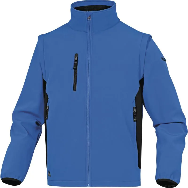 Delta Plus MYSEN2 Blue Softshell Jacket with Removable Sleeves