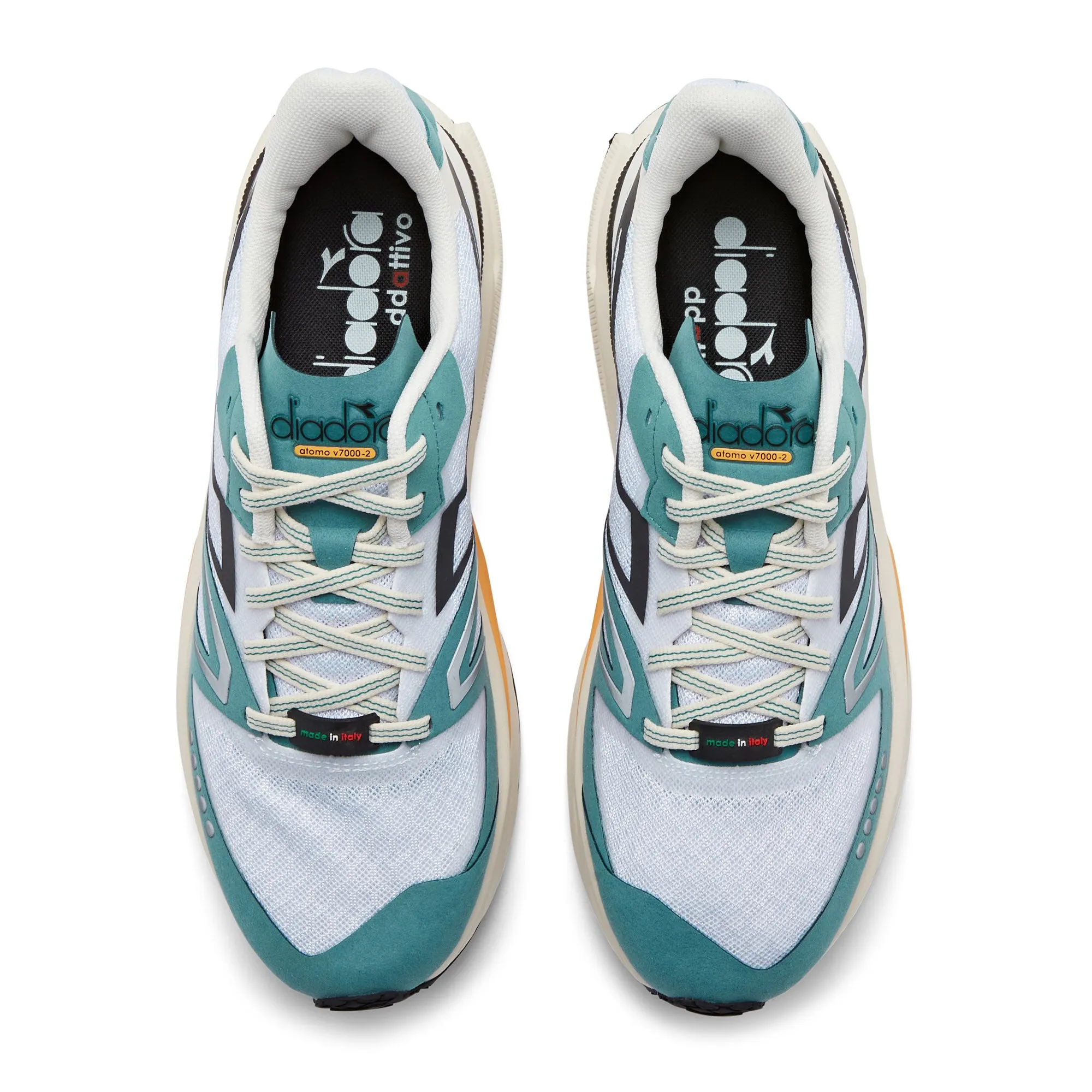 Diadora ATOMO V7000-2 Running Trainers (WHITE/BRITTANY BLUE)