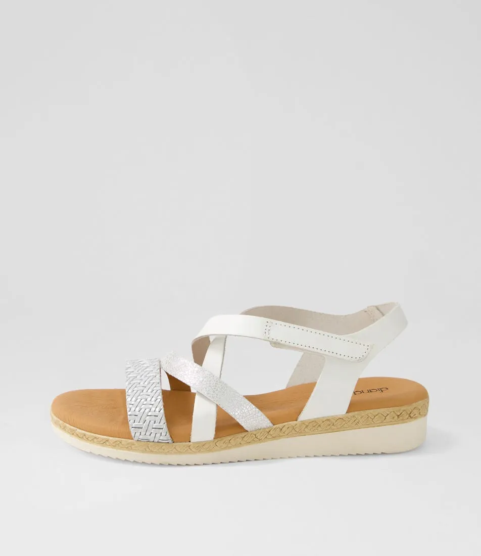 DIANA FERRARI Andreina White Multi Sandals