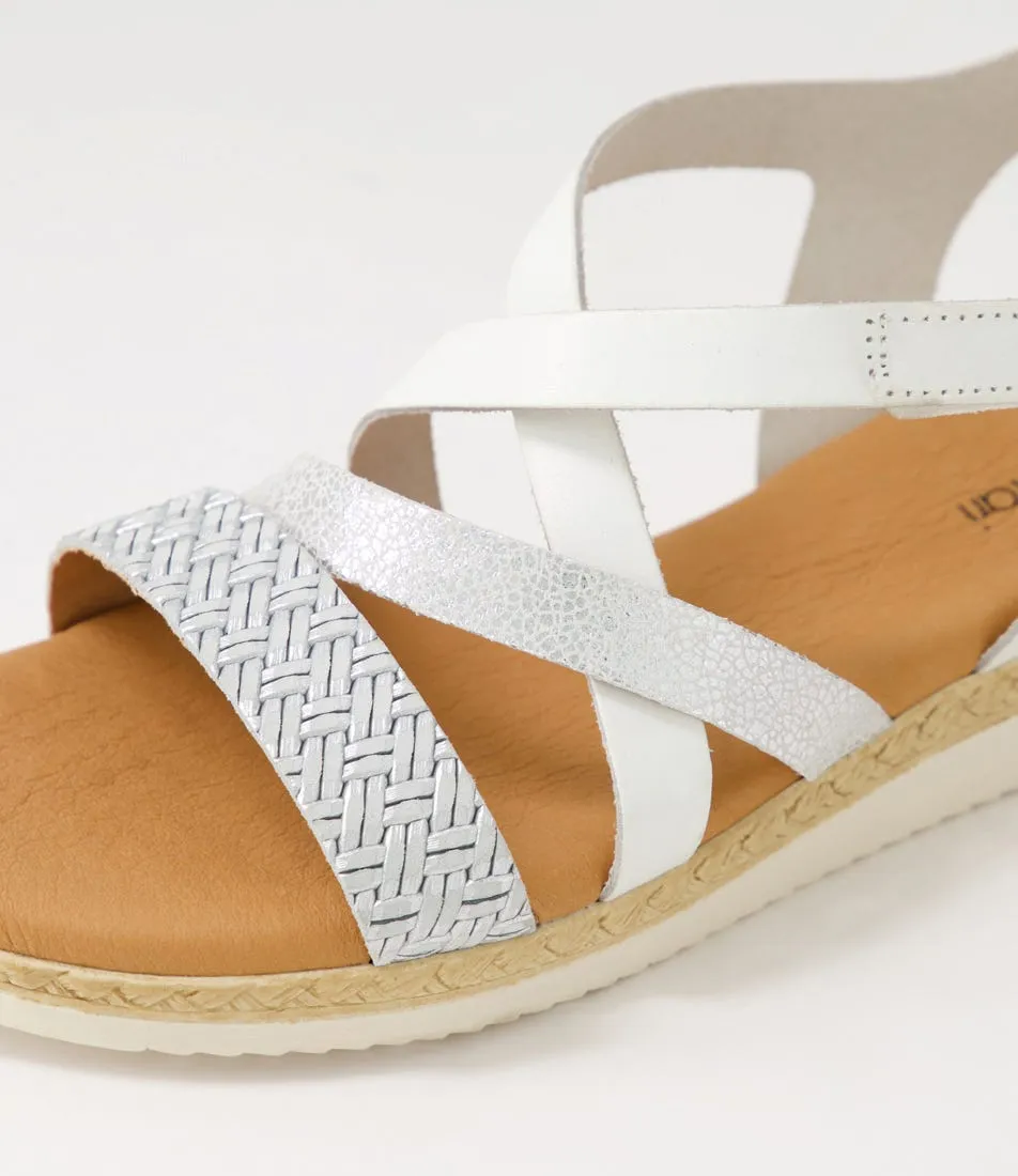 DIANA FERRARI Andreina White Multi Sandals