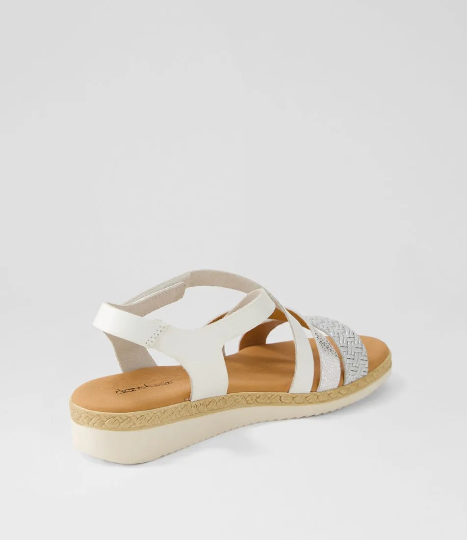 DIANA FERRARI Andreina White Multi Sandals