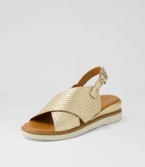 DIANA FERRARI Emmas Pale Gold Leather Sandals