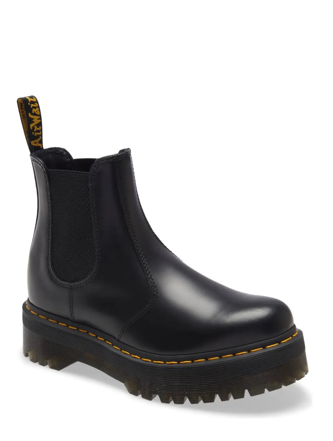 Dr. Martens 2976 Polished Smooth Chelsea Quad Boot in Black