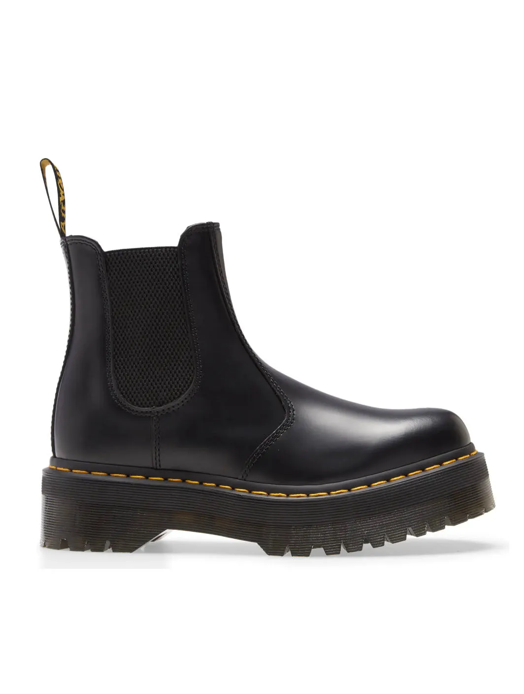 Dr. Martens 2976 Polished Smooth Chelsea Quad Boot in Black