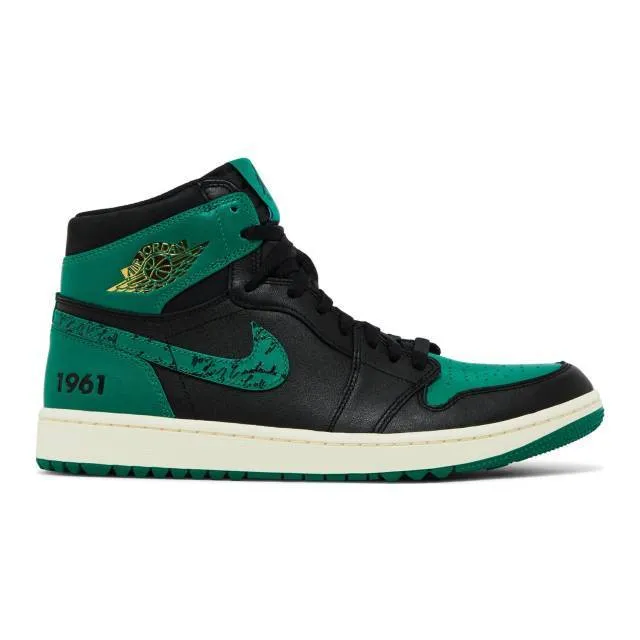 Eastside golf x nike air jordan 1 high golf (1961/ black/ malachite/ metallic gold/ white) men us 8-