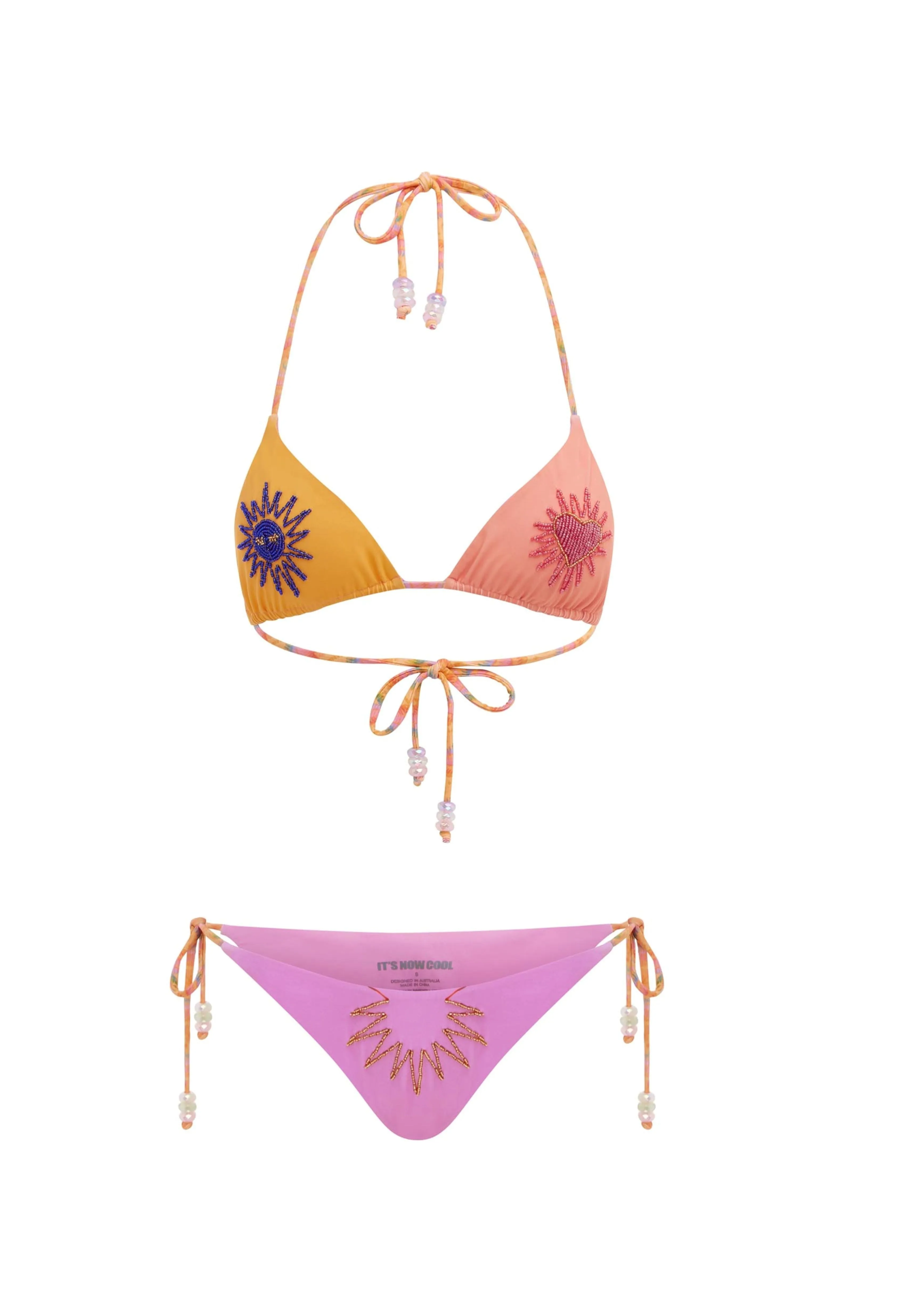 Embellished Triangle Bikini Top Halo