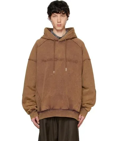 Feng Chen Wang Brown Washed Hoodie