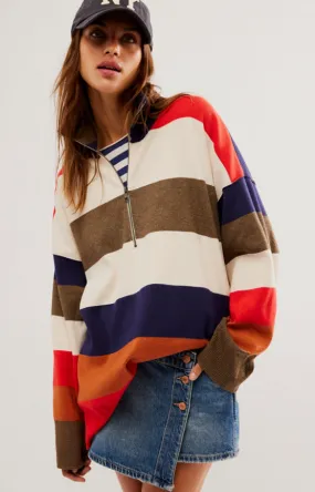 Free People Coastal Stripe Pullover