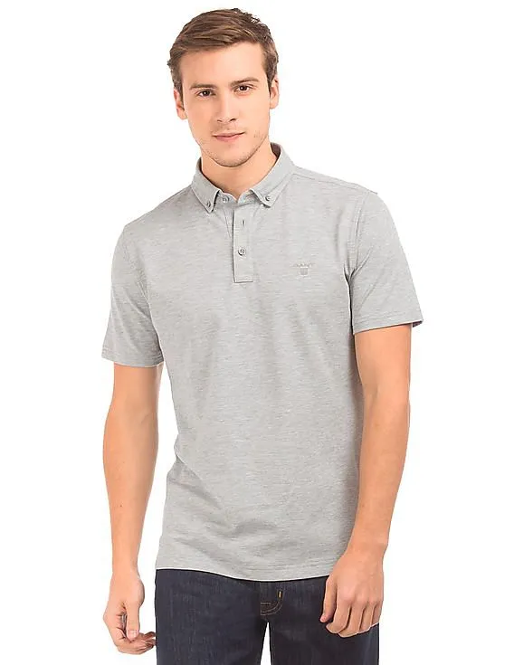 Gant Heathered Cotton Polo Shirt