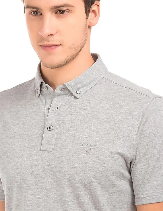 Gant Heathered Cotton Polo Shirt