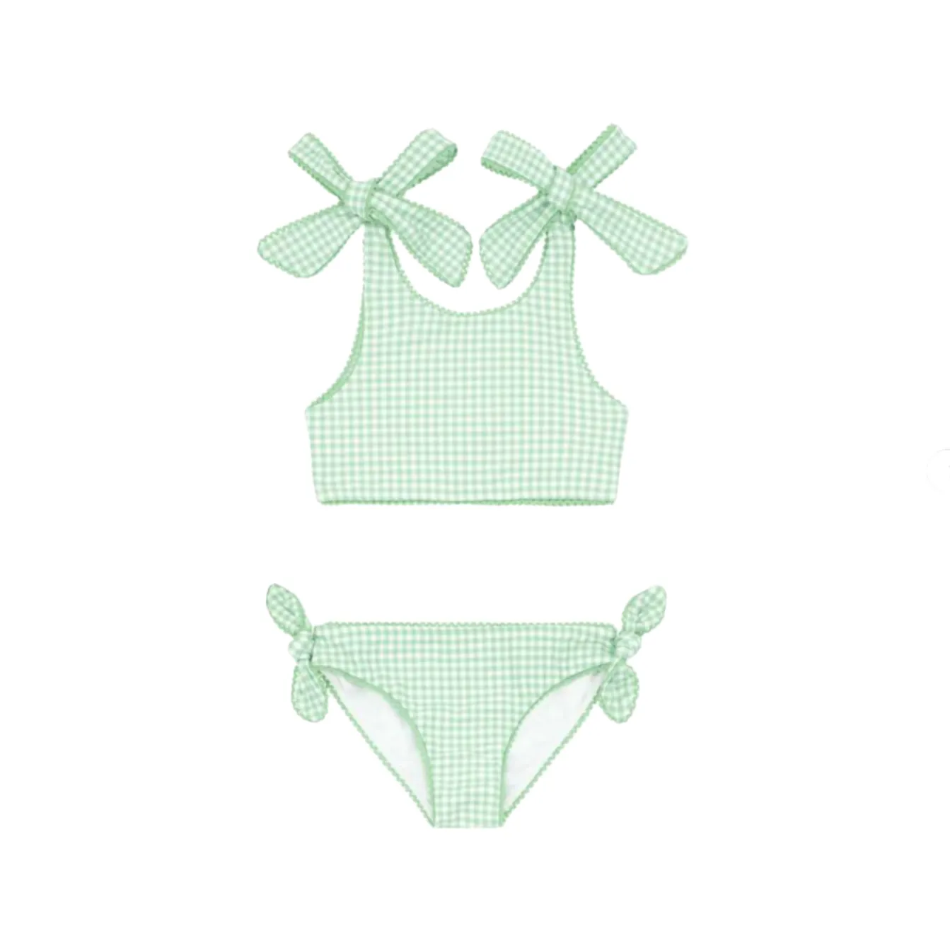 gingham tie knot bikini