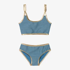 Girls Blue Glitter Bikini (UV50)