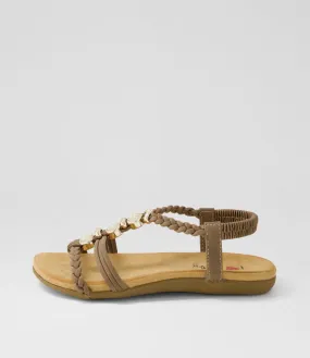 I LOVE BILLY Franki Taupe Multi Sandals