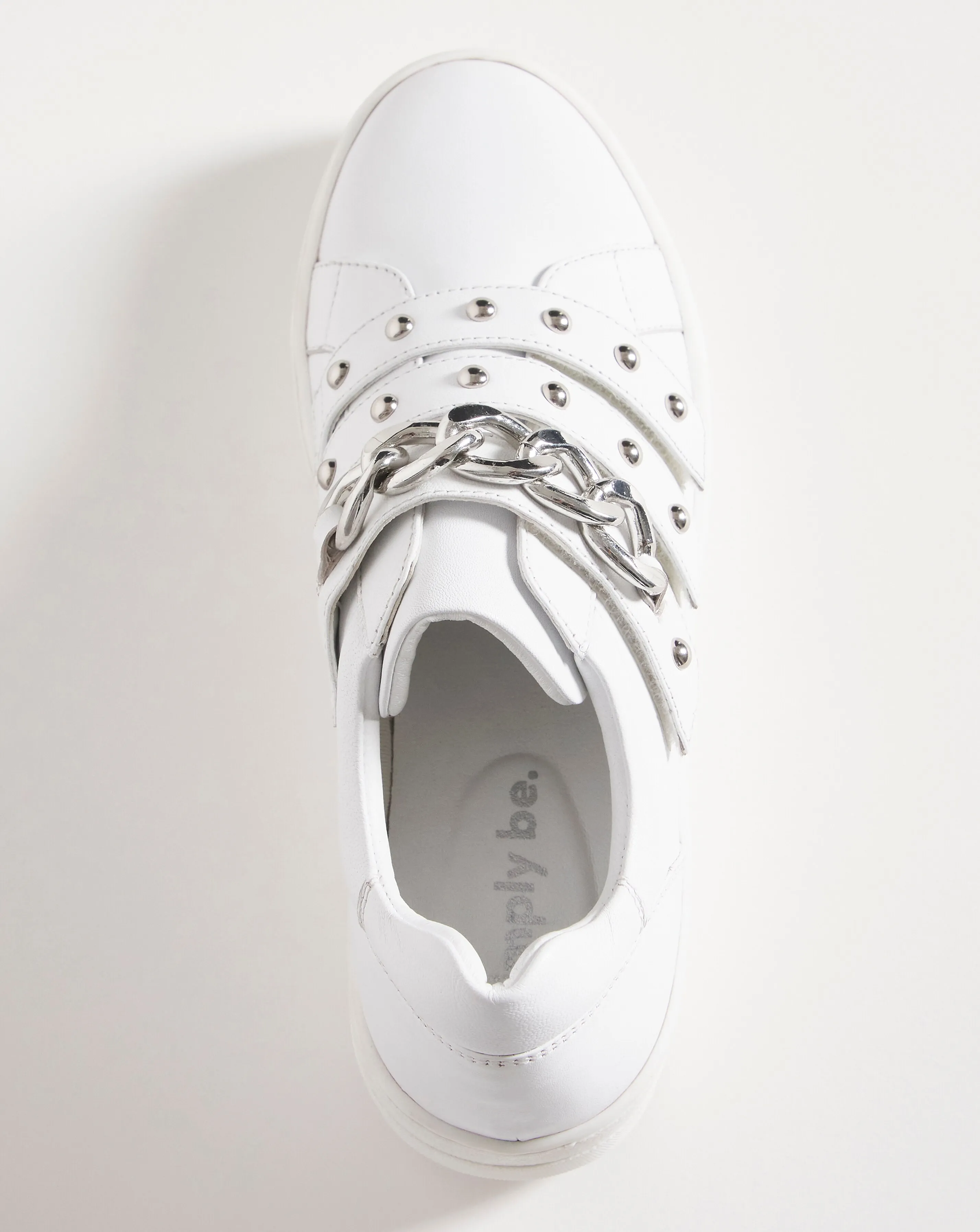 Leanne Leather Chunky Hardware Trainers Wide Fit | Simply Be