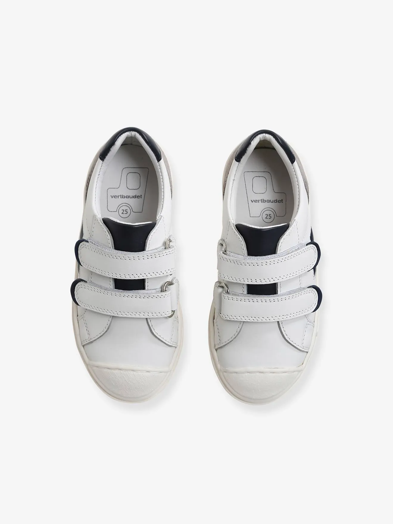 Leather Trainers for Boys, Designed for Autonomy - white light solid