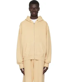 LES TIEN Off-White Heavyweight Zip Hoodie