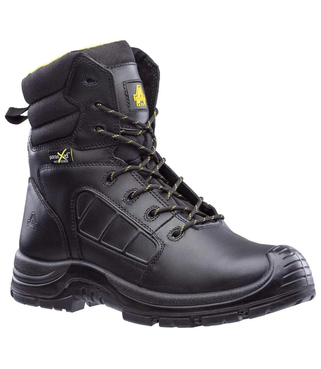 Mens berwyn waterproof leather safety boot black Amblers